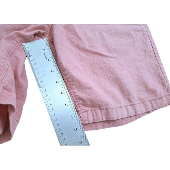 Tailor Vintage Chino Shorts Men's Size 36 Pink Linen Cotton Blend Bermuda - Picture 9 of 9
